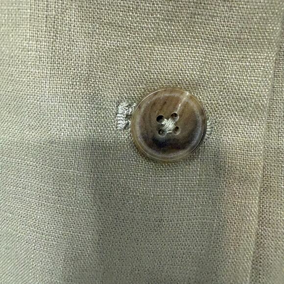 NWT J. Crew Cutaway Linen Vest Top Womens 2 Dusty Fatigue Green Button Front - Picture 5 of 9